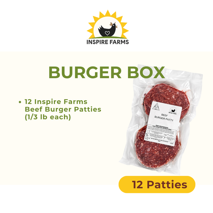 Inspire Farms Grass Fed Burger Box