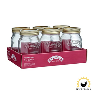 Kilner Preserve Jar 0.5 Litre Tray of 6