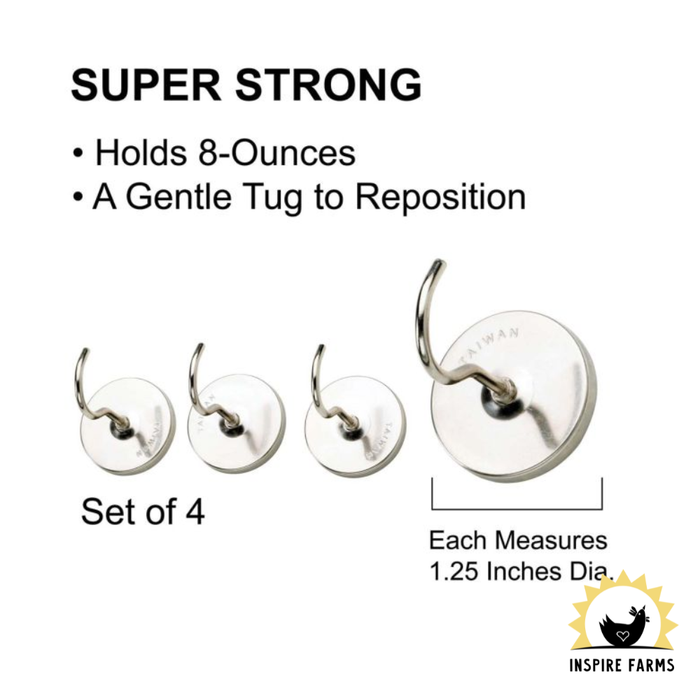 Kitchen Magnets Hooks - 4 pack