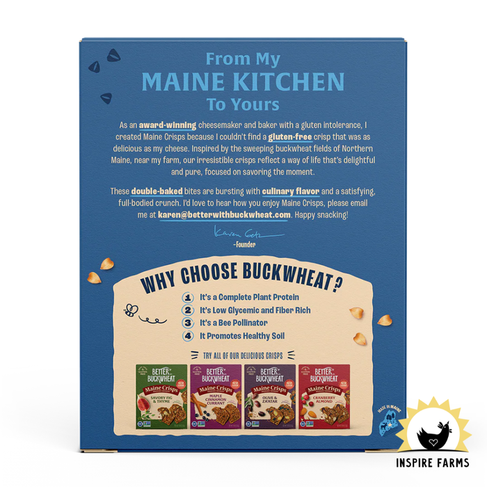 Better with Buckwheat Maine Crisps