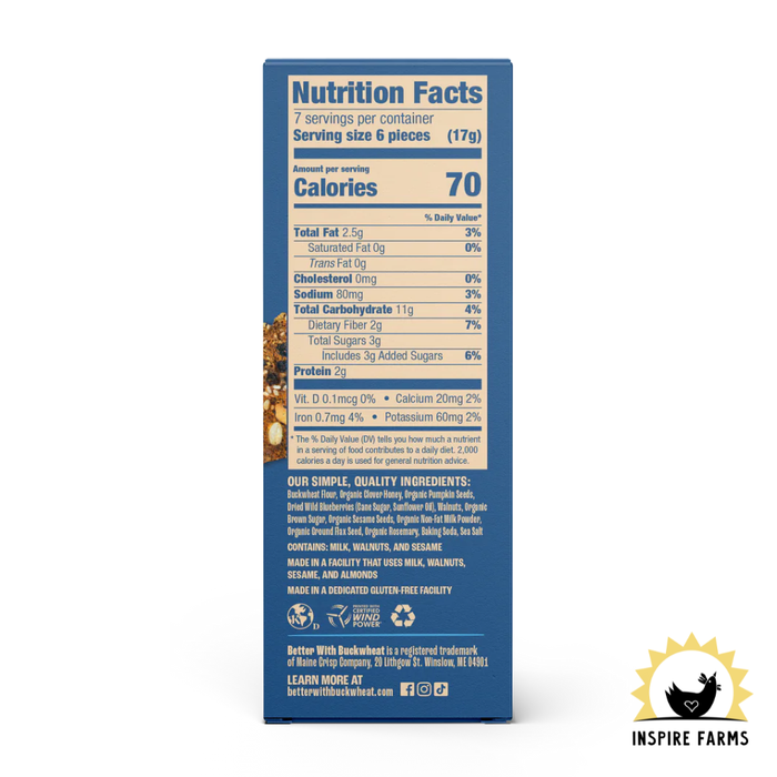 Better with Buckwheat Maine Crisps