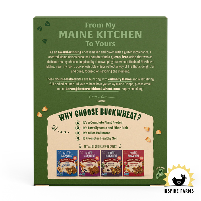 Better with Buckwheat Maine Crisps