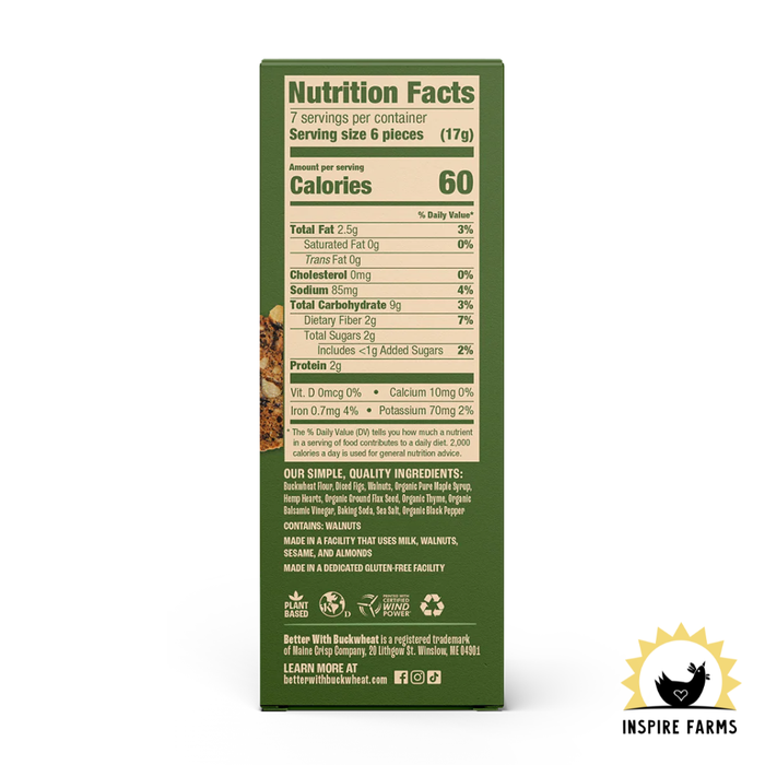 Better with Buckwheat Maine Crisps