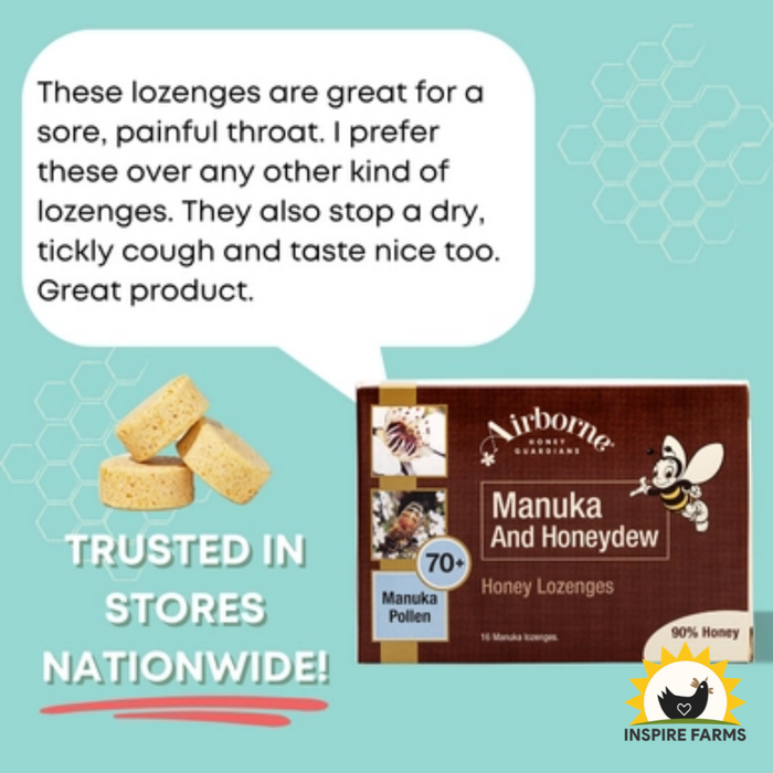 Manuka Honey Lozenges Cough Drops 16 Ct
