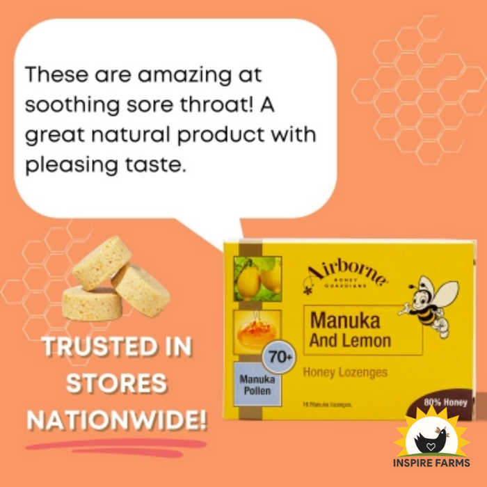Manuka Honey Lozenges Cough Drops 16 Ct