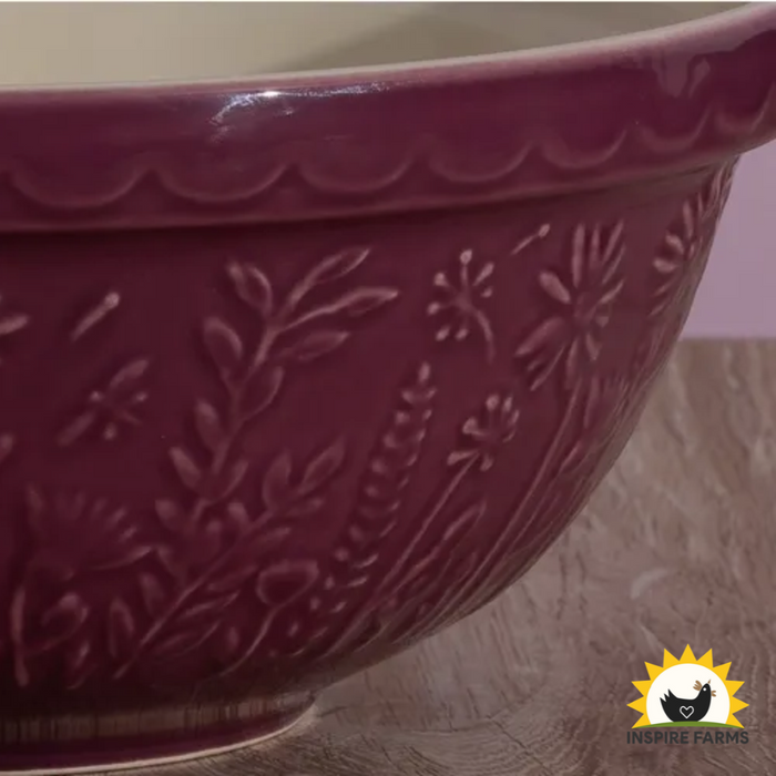 Mason Cash Daisy, Purple Size 18 Mixing Bowl 11"