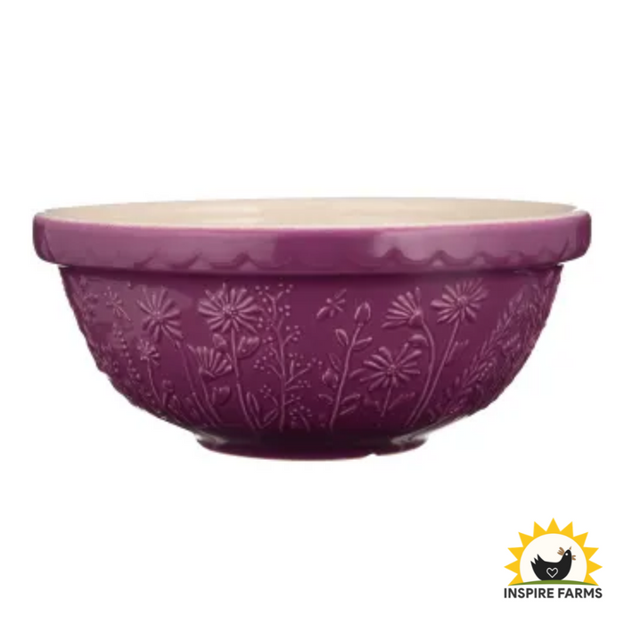 Mason Cash Daisy, Purple Size 18 Mixing Bowl 11"