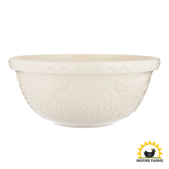 Mason Cash Rose, Cream Size 12 Mixing Bowl 11.75"