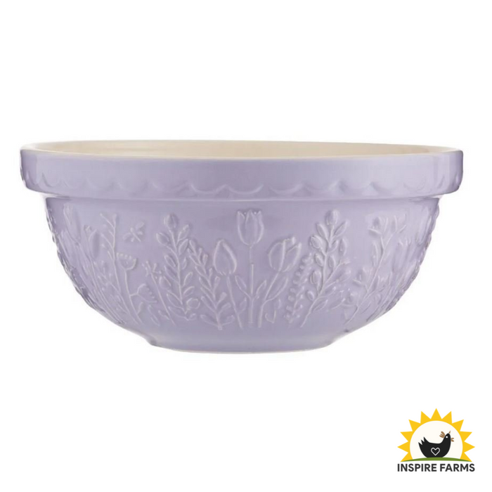 Mason Cash Tulip, Lilac Size 24 Mixing Bowl 9.75"
