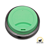 Mason Jar Lifestyle - Silicone Drinking Lid with Stainless Steel Band for Jars