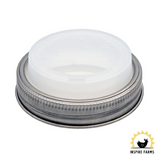 Mason Jar Lifestyle - Silicone Drinking Lid with Stainless Steel Band for Jars