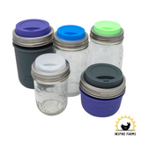 Mason Jar Lifestyle - Silicone Drinking Lid with Stainless Steel Band for Jars