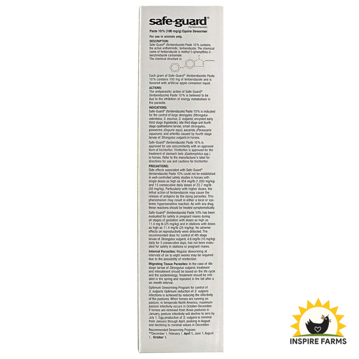 Merck Animal Health Safe-Guard Equine Dewormer Paste 25g