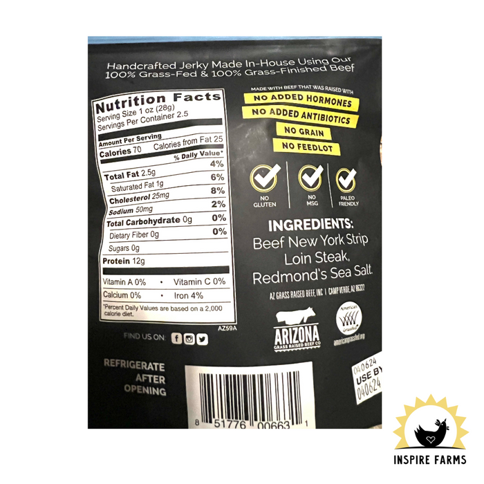 New York Steak of Mind - Grass Fed Beef Jerky