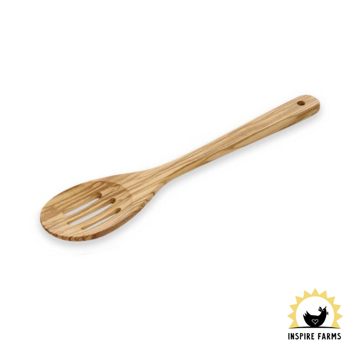 Olive Wood 12" Slotted Spoon