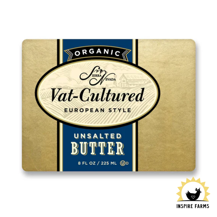 Cultured European-Style Butter (Organic) — 8 oz (Salted or Unsalted)