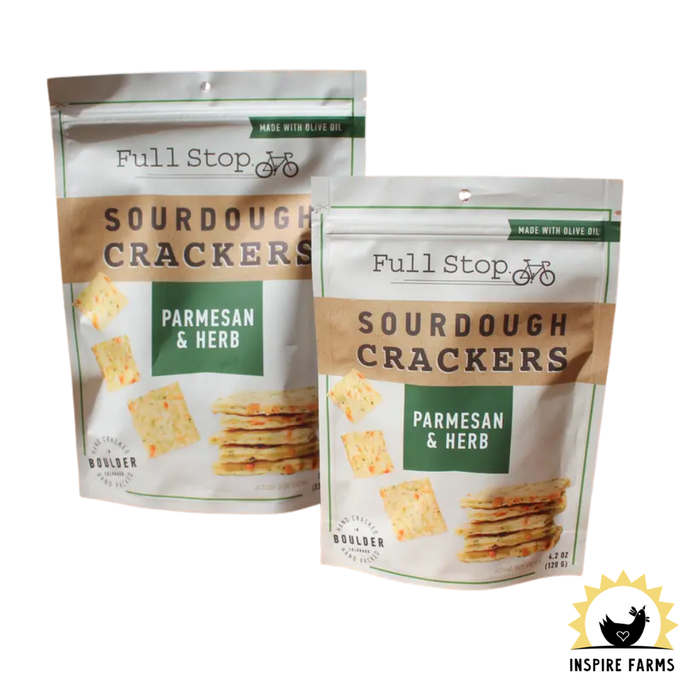 Full Stop Bakery Parmesan & Herb Sourdough Crackers