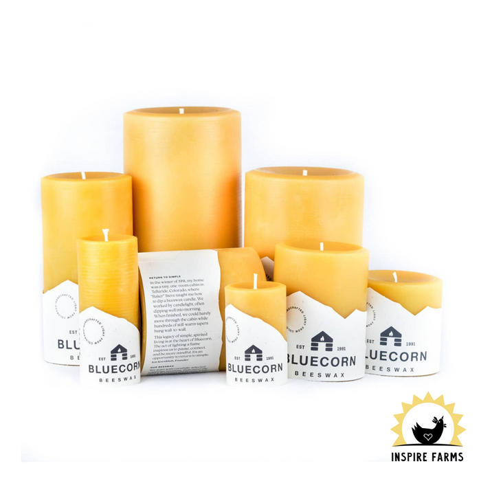 Pure Beeswax Pillar Candles