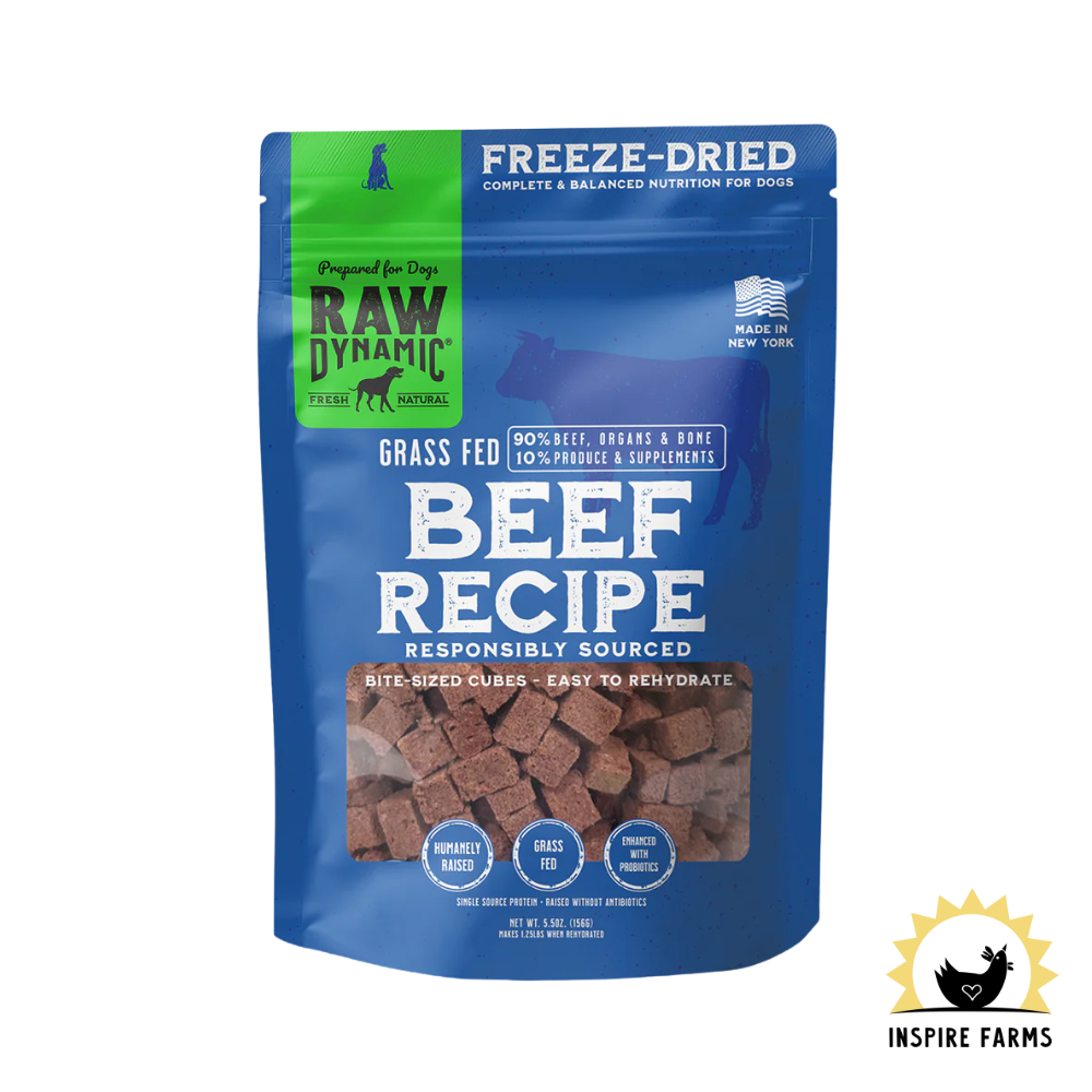 Raw Dynamic Beef Freeze-Dried Dog Food, 14-oz