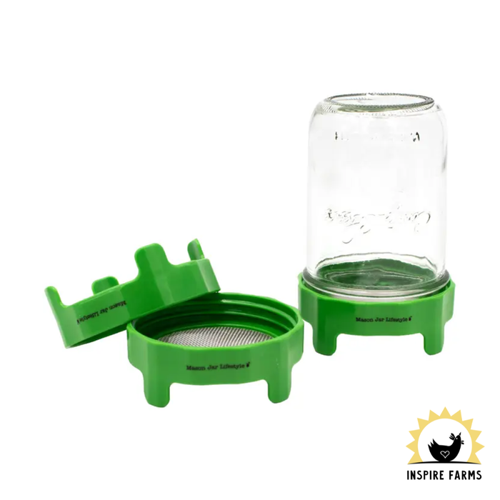 Rust Proof Sprouting Lid with Built-In Stand for Wide Mouth