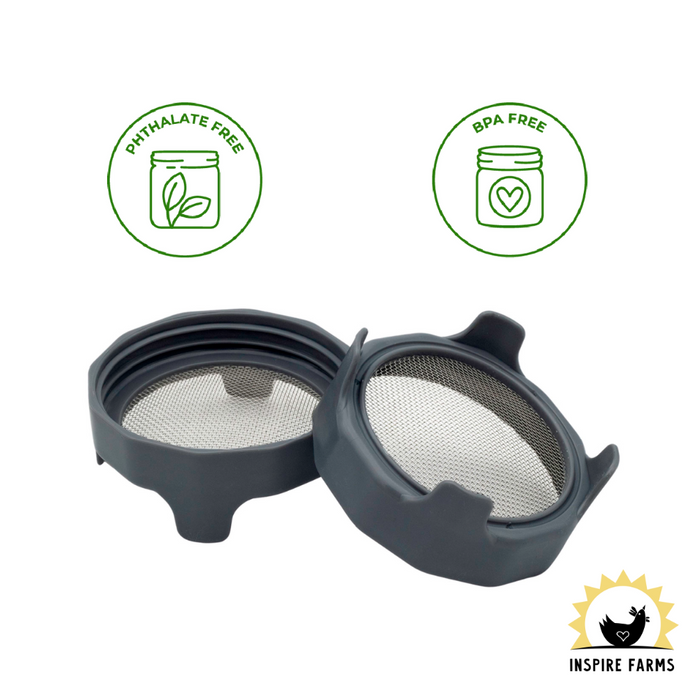 Rust Proof Sprouting Lid with Built-In Stand for Wide Mouth