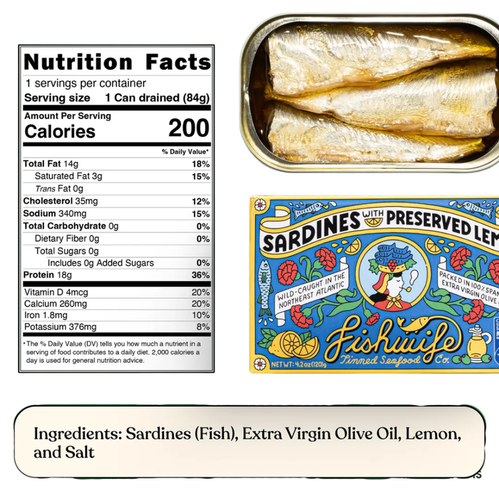 Fishwife Sardines with Preserved Lemon