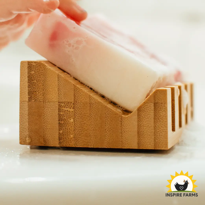 Slanted Wooden Soap Dish
