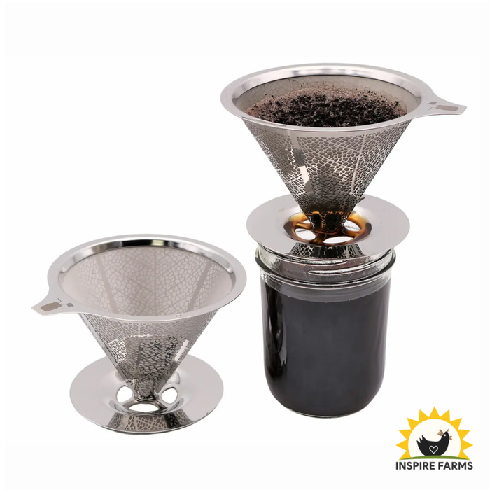 Stainless Steel Pour Over Drip Coffee Filter For Mason Jars