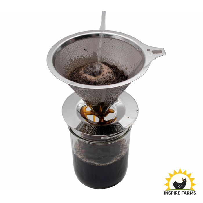 Stainless Steel Pour Over Drip Coffee Filter For Mason Jars