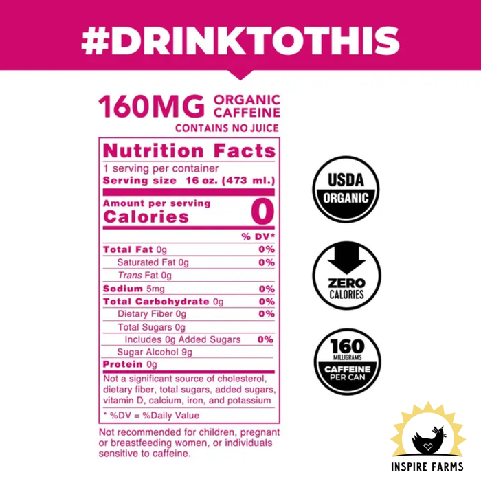 Organic Yerba Mate Tea – Sparkling & Non-Carbonated Energy Drink 16oz