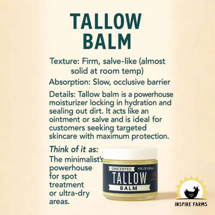 Lady May Unscented Tallow Balm 2 oz