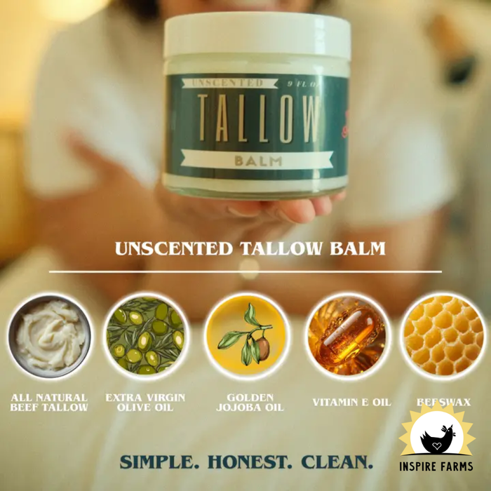 Lady May Unscented Tallow Balm 2 oz