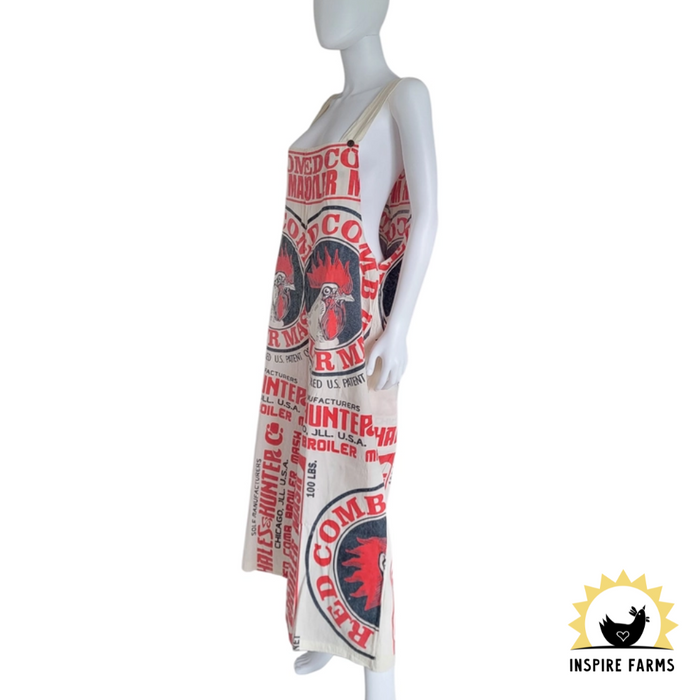 Vintage Flour Sack Print Jumpsuit with Straps