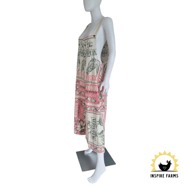 Vintage Flour Sack Print Jumpsuit with Straps