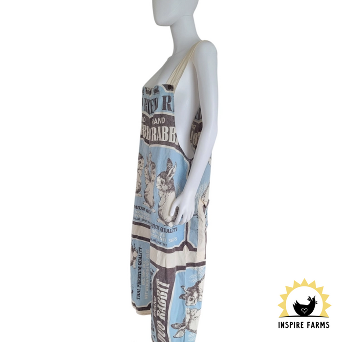Vintage Flour Sack Print Jumpsuit with Straps