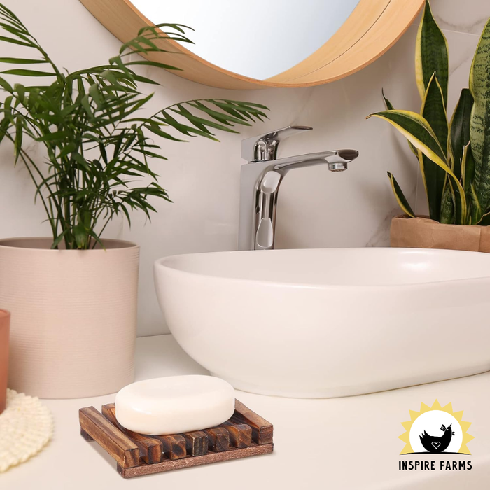 Wooden Shower and Dish Soap Holder