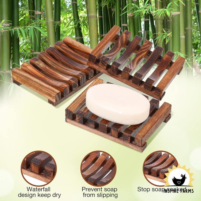 Wooden Shower and Dish Soap Holder