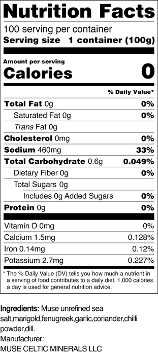 Muse Celtic Minerals LLC - CELTIC SEA SALT SEASONING 100g single pack