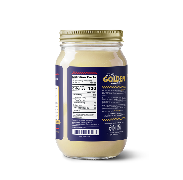 Grass Fed Beef Tallow 14oz
