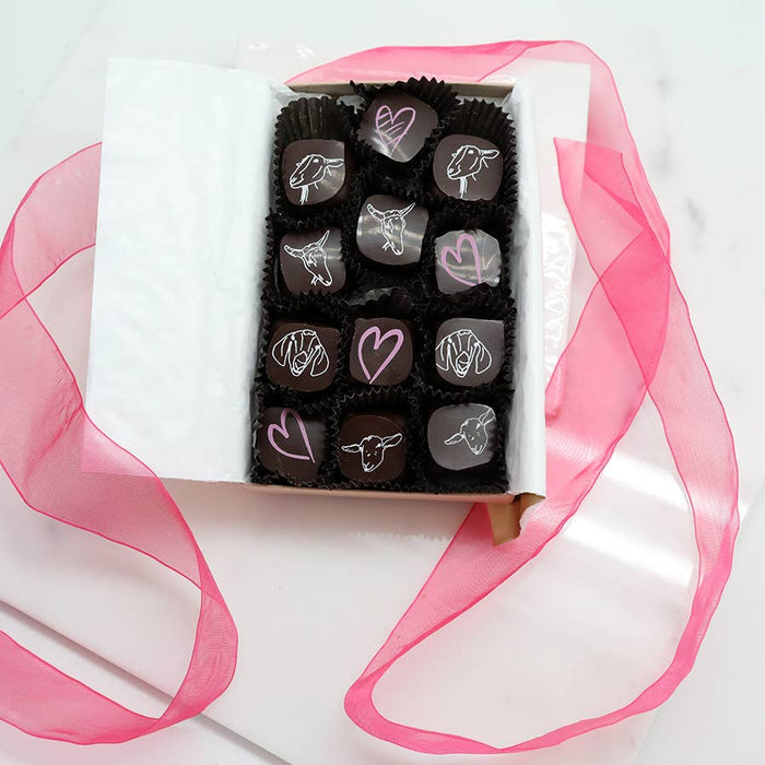 Chocolate Covered Goat Milk Caramel with Hearts (Valentine)