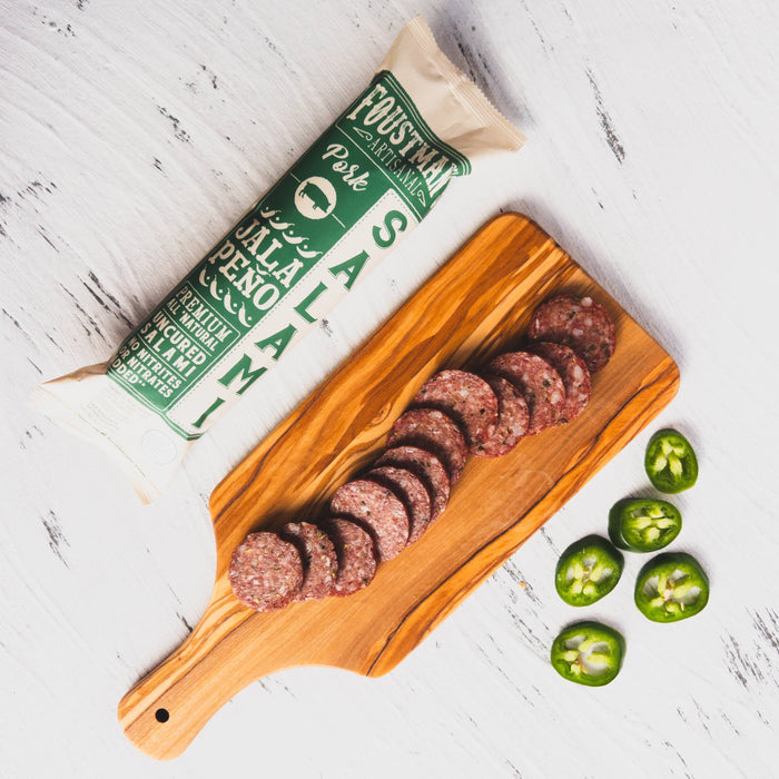 Foustman's Salami - PORK JALAPENO | ALL-NATURAL UNCURED SALAMI