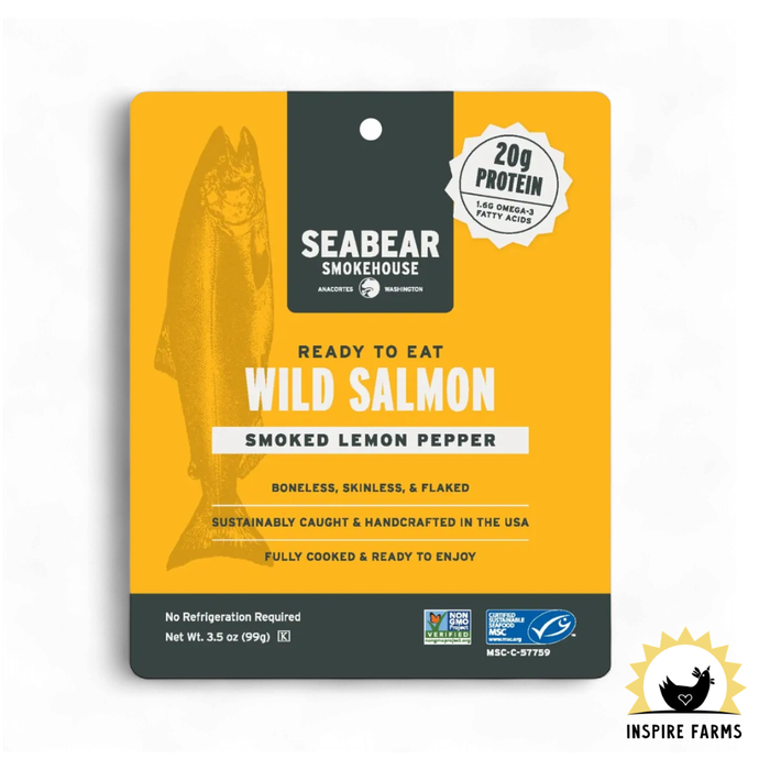 SeaBear Smokehouse Ready-To-Eat Lemon Pepper Pink Salmon