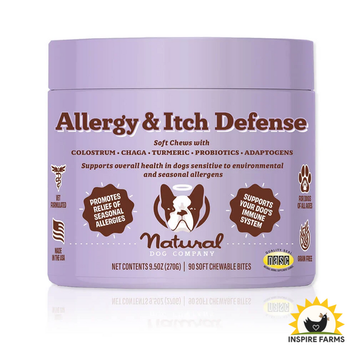 Natural Dog Company Dog Allergy & Itch Supplement Chews - 90 Count