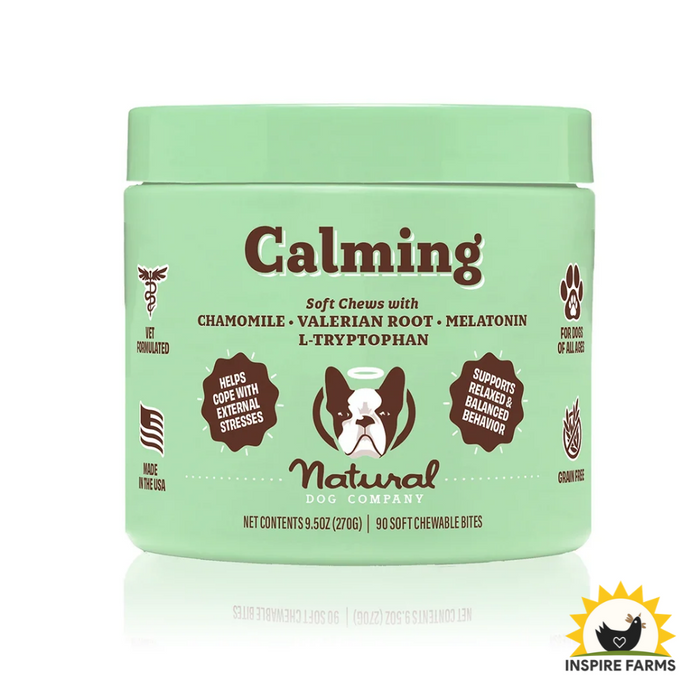 Natural Dog Company Dog Calming Supplement Chews - 90 Count