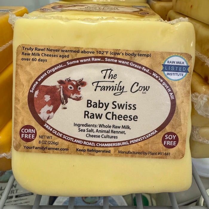 The Family Cow Baby Swiss - Raw Cheese