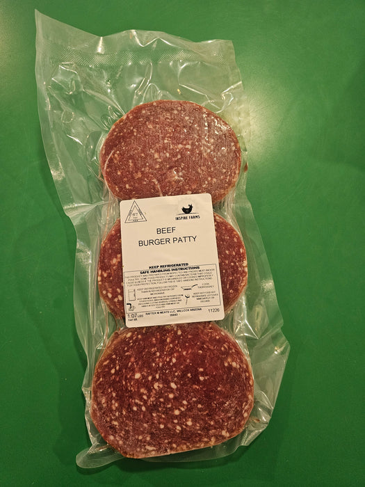 Inspire Farms Grass Fed Burgers