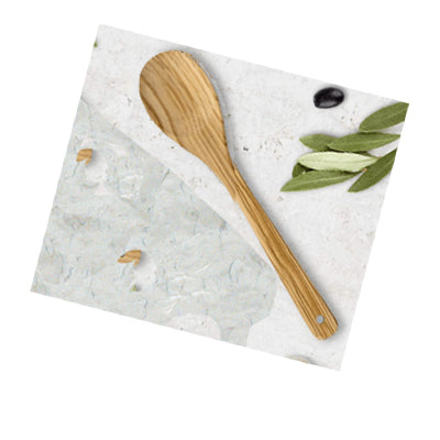 Olive Wood 12" Solid poon