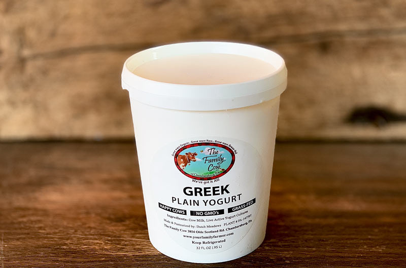 The Family Cow Raw Greek Vanilla Yogurt 32oz