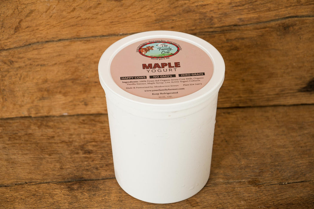 The Family Cow Raw Maple Yogurt 32oz