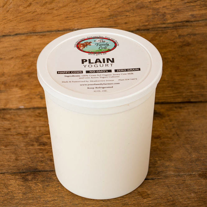 The Family Cow Raw Plain Yogurt 32oz